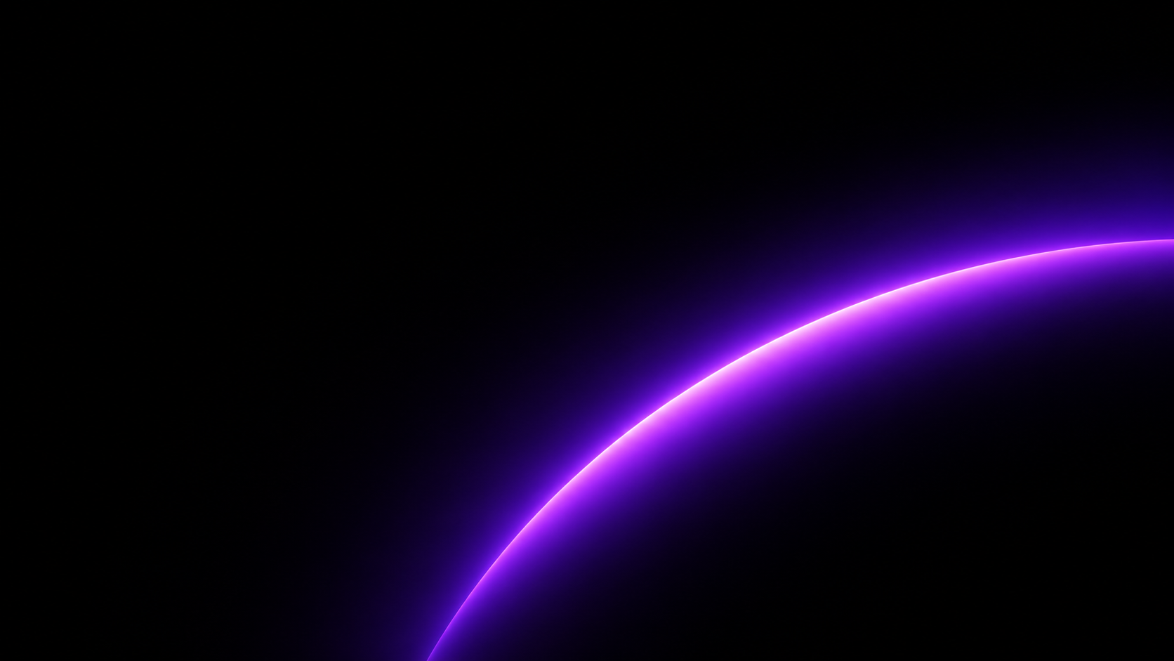Purple horizon arc wallpaper with a glowing curved edge on a black background.